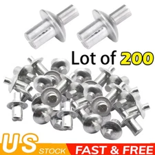 200 PCS Aluminum Drive Rivets Blind Drive Rivet Expansion Nail USA SELLER