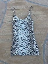 Reformation Ventura Dress Cheetah Mini Slip Size Small Bpack & Cream ES