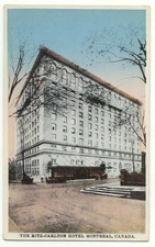 Montreal Canada The Ritz Carlton Hotel Postcard 