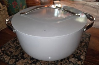 Caraway cookware 6.5 qt dutch oven gray ceramic coated w/steel base w/lid