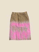 Miss Blumarine Pink Denim Tie Dye Skirt