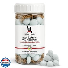 Warren London Deep Cleaning Paw Soak for Dogs   75 Count Fizz Balls  Made wi