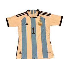 Adidas Light Blue/White Striped AFA Women’s Med Soccer Jersey Argentinos Jrs #1