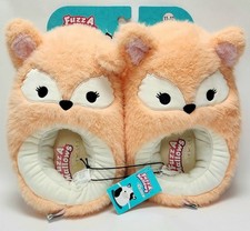 Squishmallows FuzzAMallow Plush Slippers SlipOn Fennec Fox Pace Womens 11-12 NWT