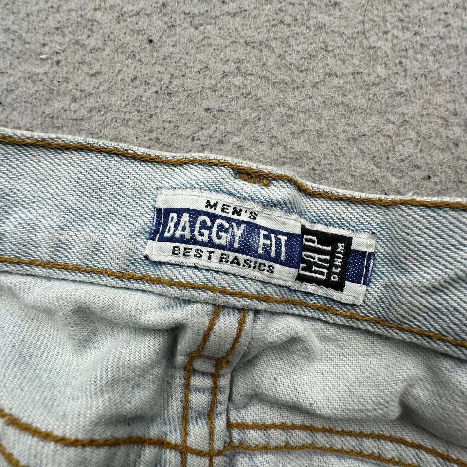 复古 GAP 牛仔最佳基础宽松版型美国制造浅洗短裤男式 32  — 第 2/4 张图片