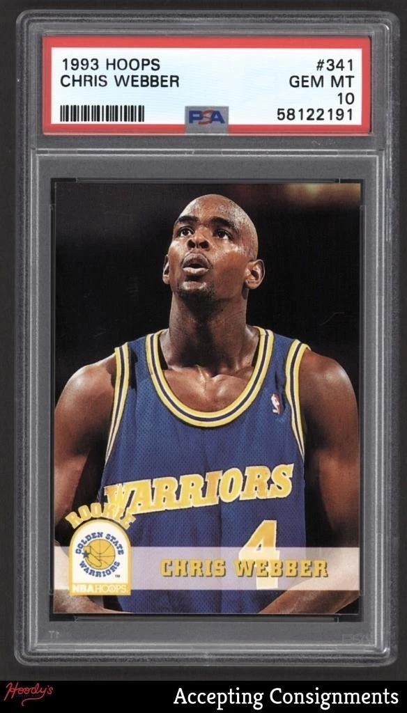 1993-94 Hoops #341 Chris Webber RC ROOKIE Warriors PSA 10 GEM MINT