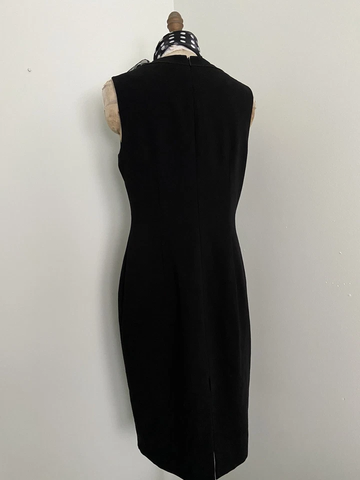 Ellie Tahari Black Career Stretch Sheath Dress SZ 14 LBD - Image 2 of 4