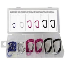Toolland HAS09 CARABINER KIT - ALUMINUM - 12 PCS.