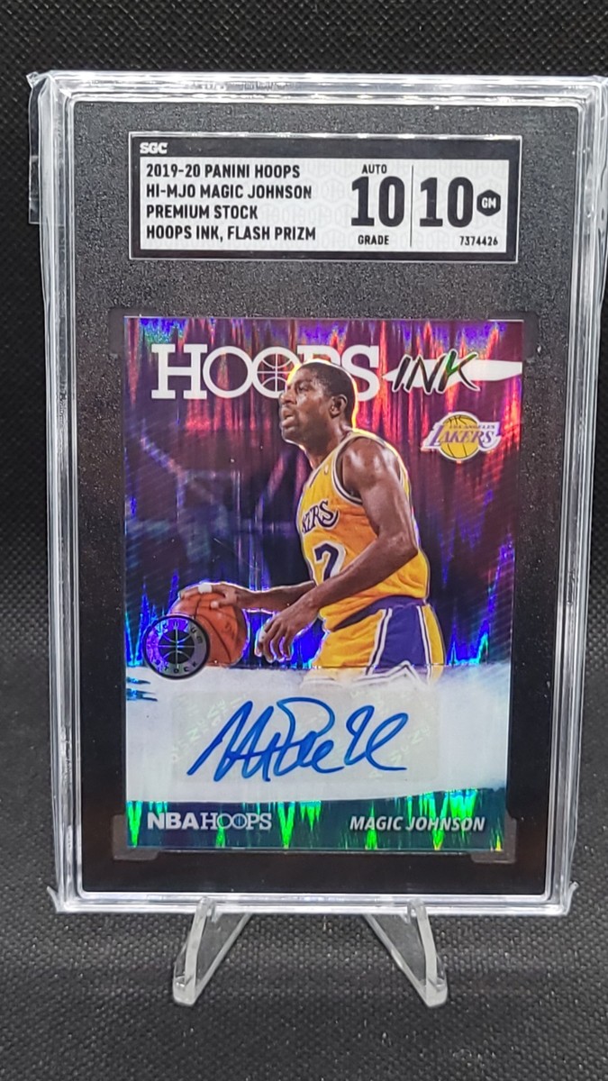 2019 NBA Hoops Premium Stock - Hoops Ink Magic Johnson #HI-MJO 
