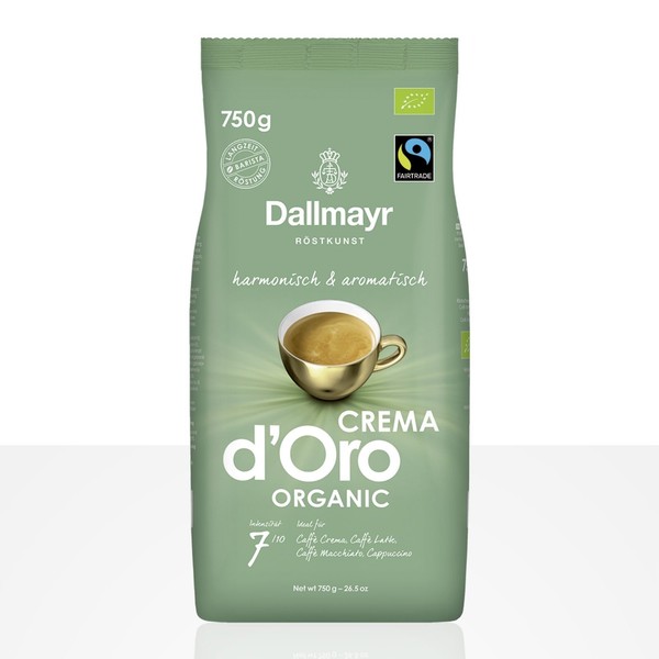 Dallmayr Crema D'oro Organic 4 X 750G Kaffeebohnen, 100% Arabica-image