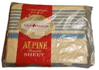 Vtg Tex Made Alpine Flannelette Sheet Blanket 70 x 100 White Stripes Canada Made