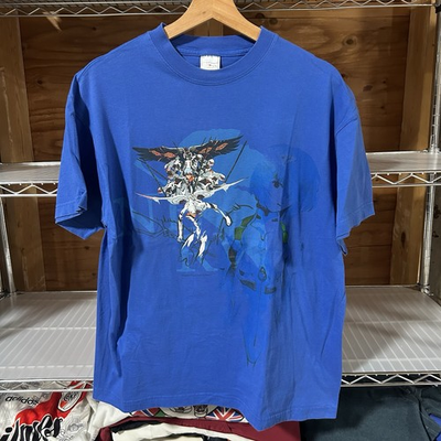 #ad Vintage Neon Genesis Evangelion 90s Anime Blue Japanese 90s Euro Shirt L Stedman $399.88