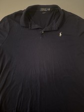 Polo Ralph Lauren Navy Blue Classic Fit Polo Shirt Mens XL W1