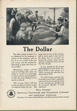 Magazine Ad - 1923 - AT&T / Bell System - The Dollar