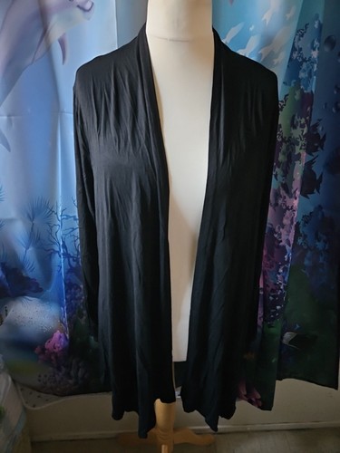 Famulily Plus Size Waterfall Front Open Cardigan Long Sleeve Hanky Hem Jersey... - Picture 7 of 24