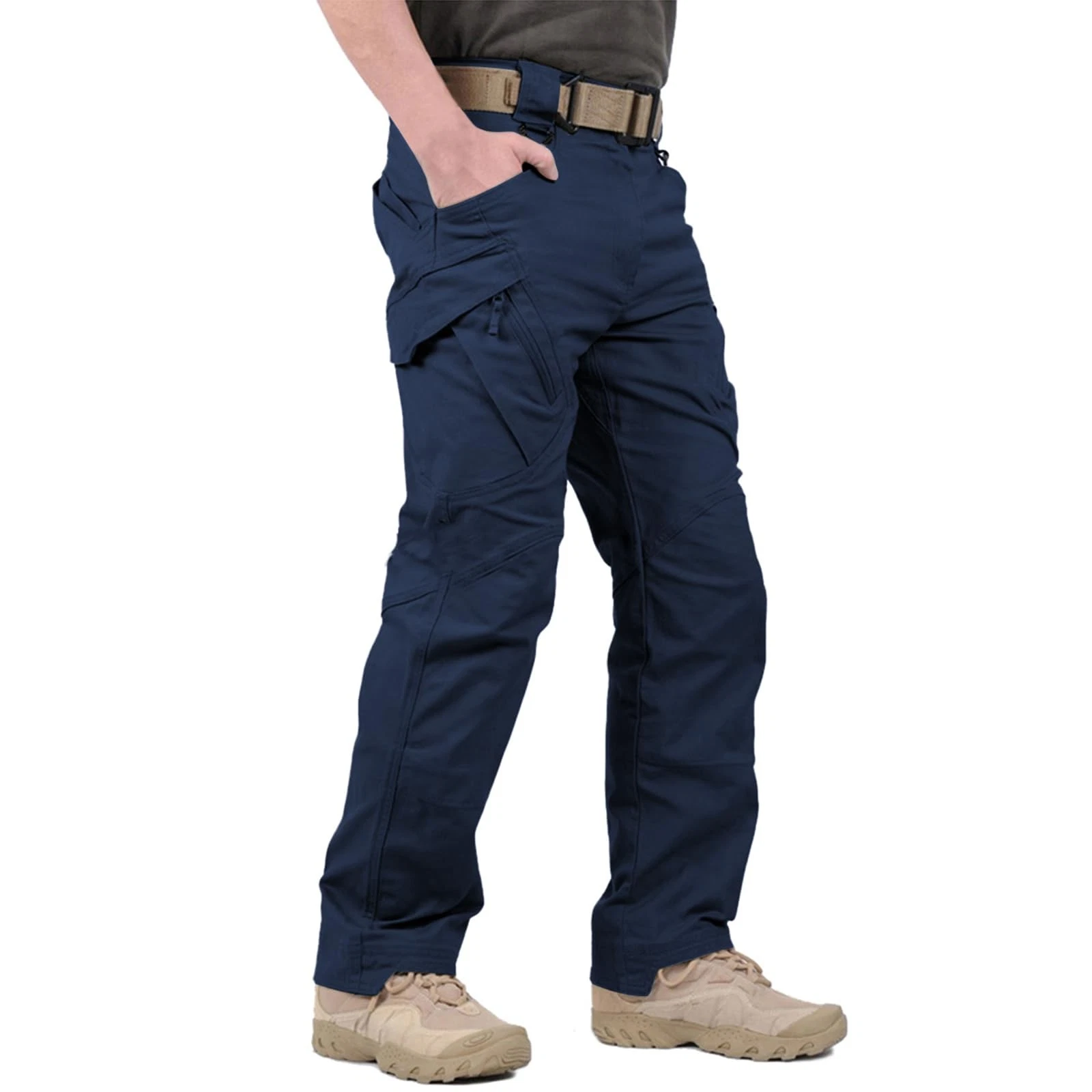 Men's Ripstop Tactical Pants Water Resistant Stretch Cargo Pants Lightweight ...