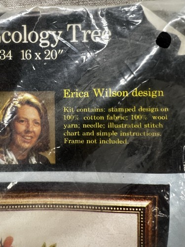 Columbia Minerva Crewel Kit Ecology Tree #7334 Erica Wilson Vintage 1973 - Picture 2 of 6