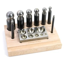 Dapping Punch Set-Block w/8 Punches-SFC Tools-25-622