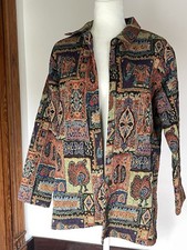 Vintage Chicos Beaded Embroidered Jacket - Fall Artsy Boho Hippie/Whimsy- Size 2