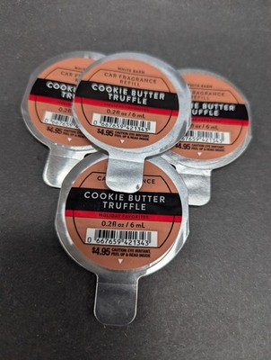 Qty (4) Bath & Body Works COOKIE BUTTER TRUFFLE Car Fragrance Refill