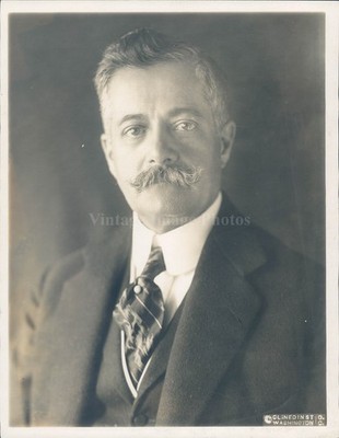 1919 Washington Epitacio Pessoa President Elect Brazil Visit Vintage Photo 7x9