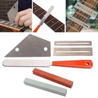 6Pcs Guitar Luthier Tool Kit Fret Crowning File Fret Rocker Leveling Guard Grind
