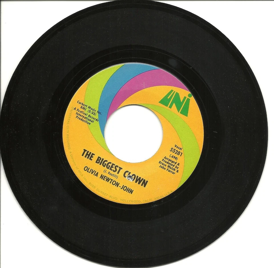 OLIVIA NEWTON-JOHN-IF NOT FOR YOU-45 RPM-7'-POP-VINYL-RECORD-UNI 55281-EX-1971 - Image 3 of 3