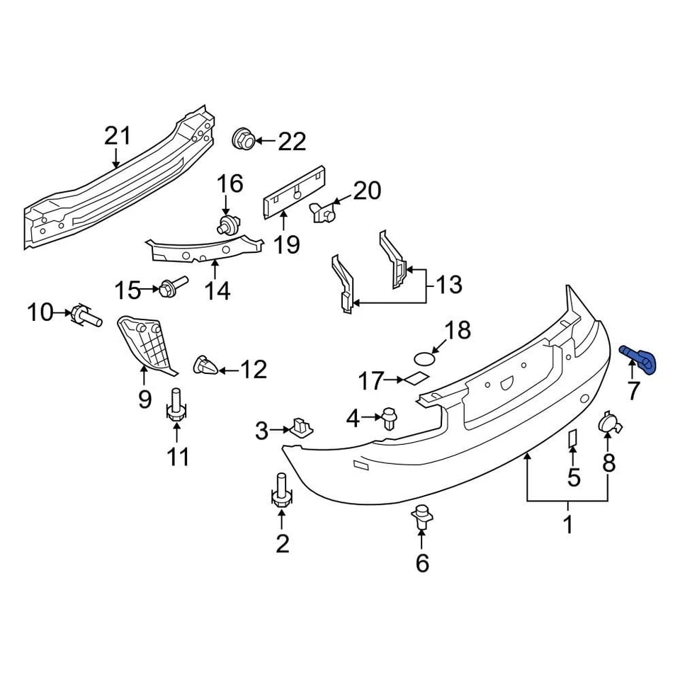 For Mazda MX-5 Miata 2013-2015 Mazda NP3250EJ1 Rear Tow Hook - Image 2 of 2