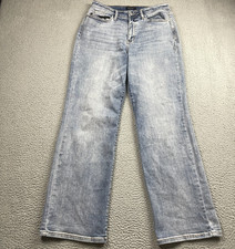 Judy Blue Jeans Women 11/30 Blue Straight Fit Relaxed Light Wash High Rise Denim