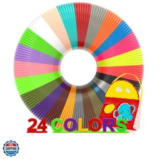 3D Printing Pen Refills PLA Filament 1.75mm 24 Vibrant Colors 240 Feet, Each ...