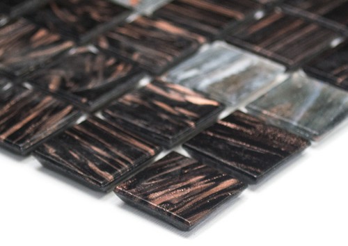 Glasmosaik hell/dunkelgrau schwarz Wand Boden WC Küche Bad WB54-0108 | 1 Matte - 第 2/2 張圖片