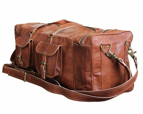 Sac en cuir voyage duffle gym nuit bagage de voyage vintage femmes
