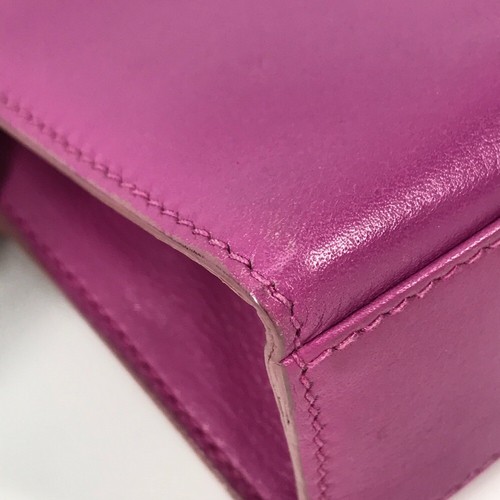CELINE Bag mini vintage bag Hand Bag Leather Purple Based/Gold - Picture 6 of 16