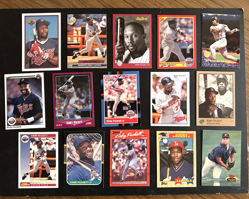 KIRBY PUCKETT - BIG 15 CARD LOT- MINNESOTA TWINS - Picture 4 of 4
