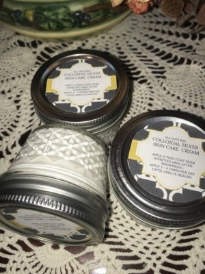 COLLOIDAL SILVER NATURAL SKIN CREAM HEALING FORMULA BURNS WIND AND CRACKED SKIN