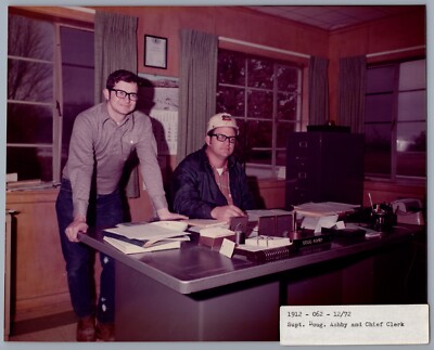 1972 Peabody Coal Co. Power Mine Missouri 8x10 Photo Clerk Supervisor 7700