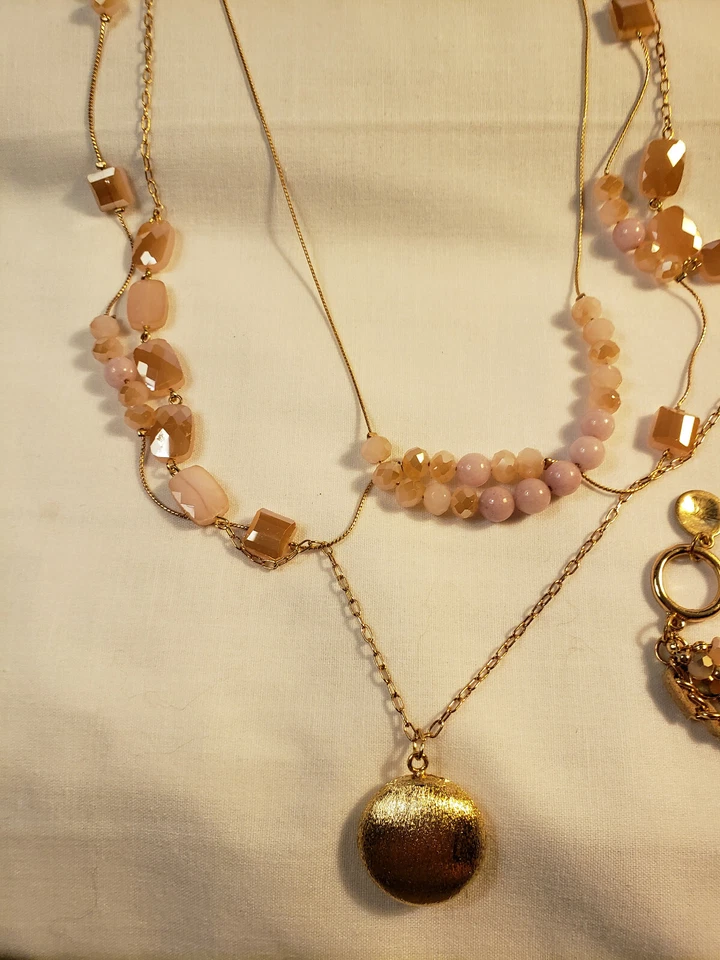 House of Harlow Collar Cristal Rosa con Pulsera Palanca A Juego Foto 2 de 4