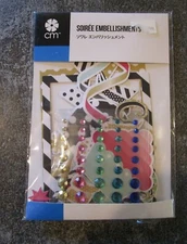 Creative Memories SOIREE Embellishments -40 die cuts, 40 rhinestone stickers-NEW