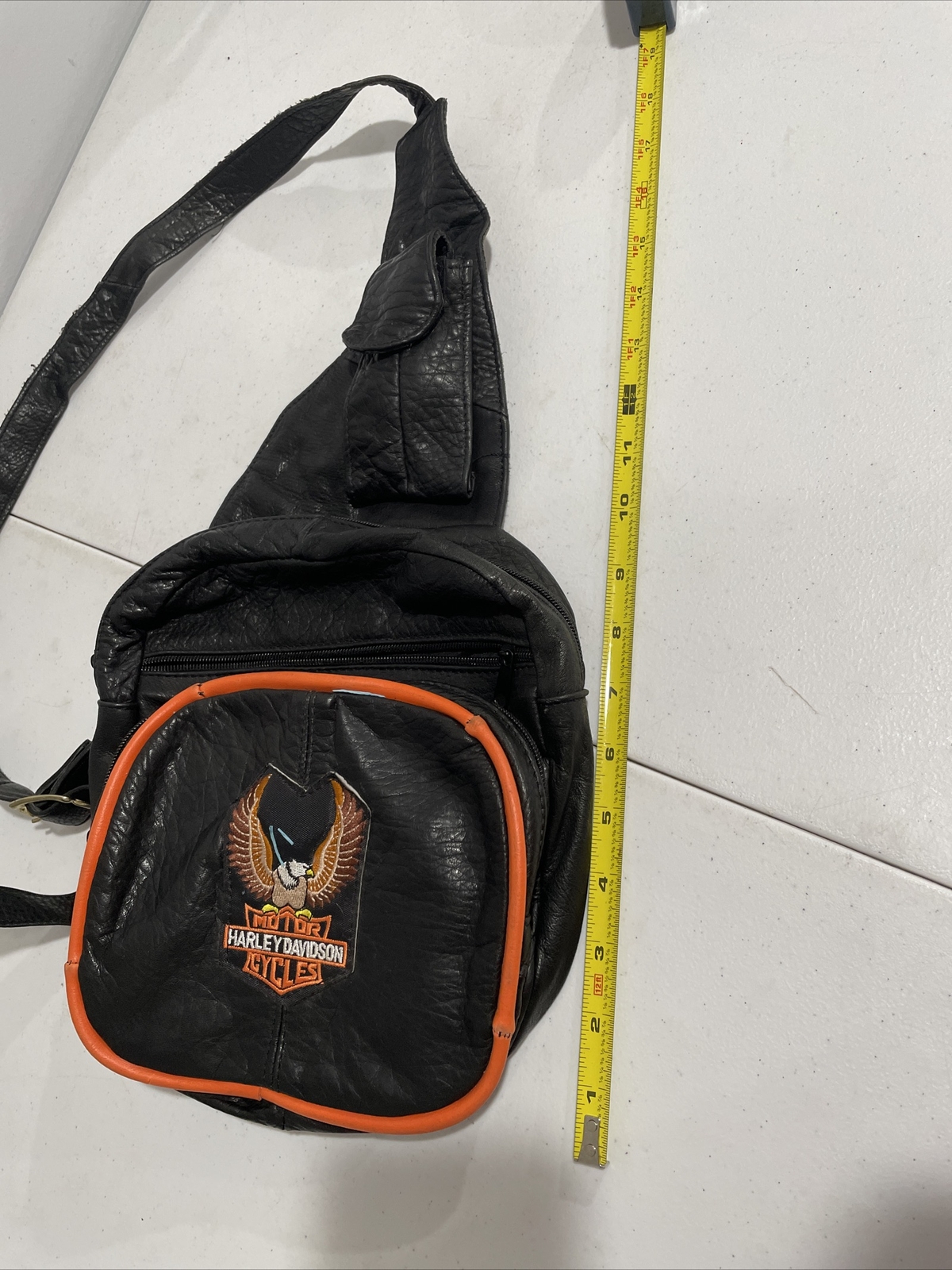 Harley Davidson Leather Shield Sling Backpack Women Gem