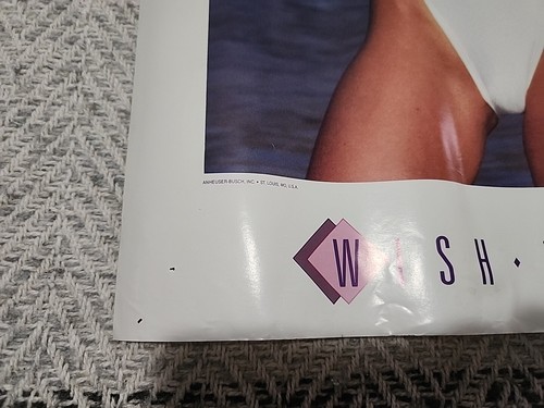 Vintage Budweiser Bier Poster Bikini Girls 1987 Wish They All Could Be.. - Bild 4 von 10