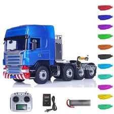 LESU 1/14 RC Tractor Truck 8x8 RTR Car Heavy Metal Chassis Sound Light I6S Radio
