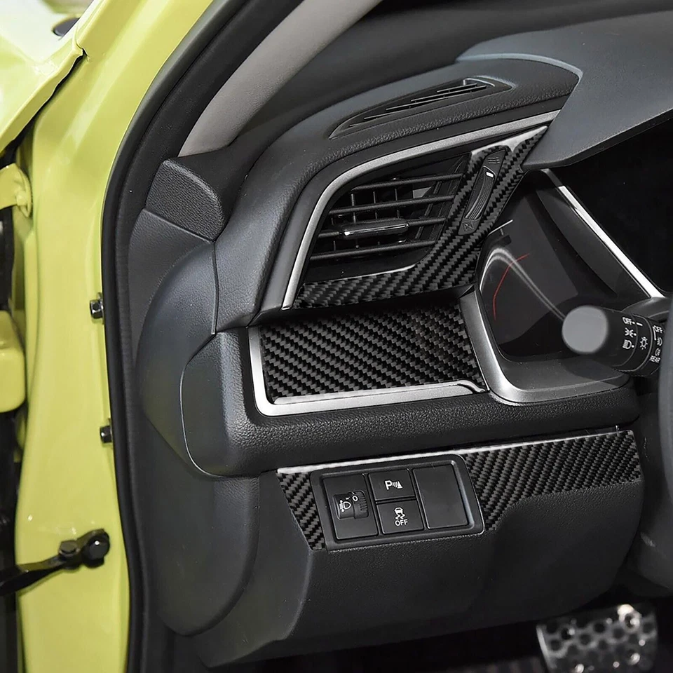 40Pcs Real Carbon Fiber Kits Full Interior Trim Cover For Honda Civic 10th 16-21 — 第 4/4 张图片