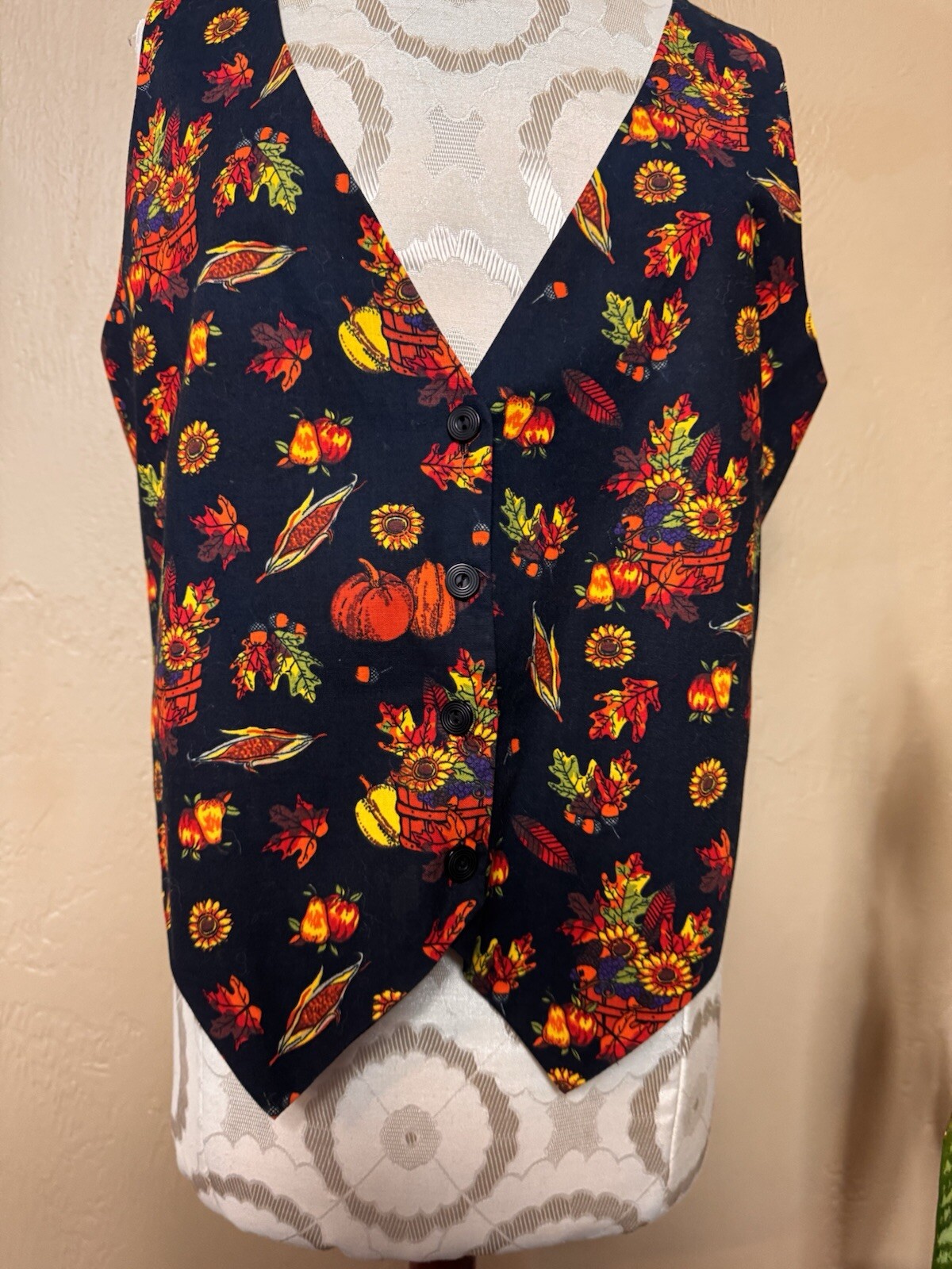 VTG Fall Designs Basic Editions Button Up Vest Sz… - image 5