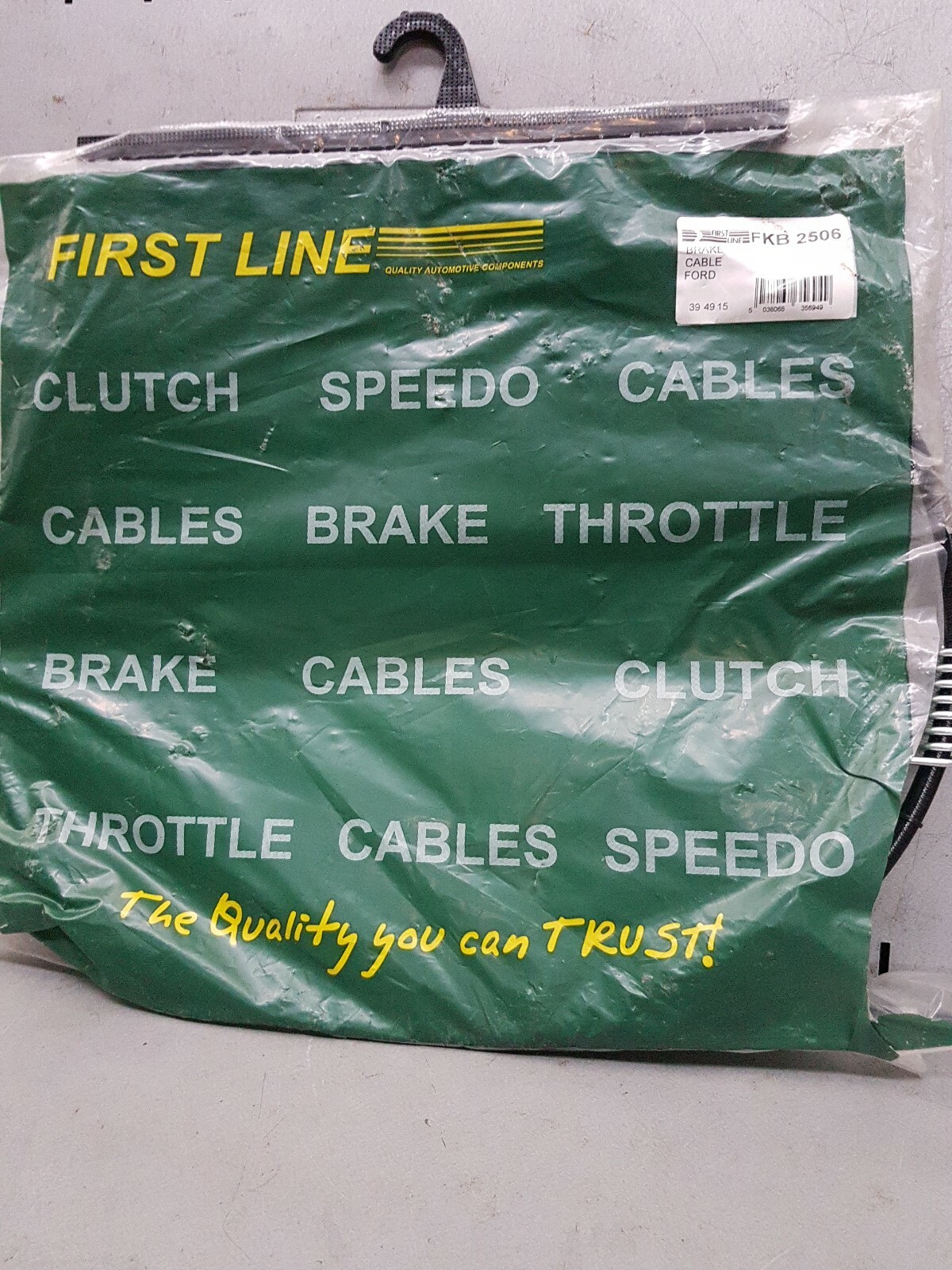 Handbrake Cable fits FORD TRANSIT 2.4D Rear Right 00 to 06 FKB 2506