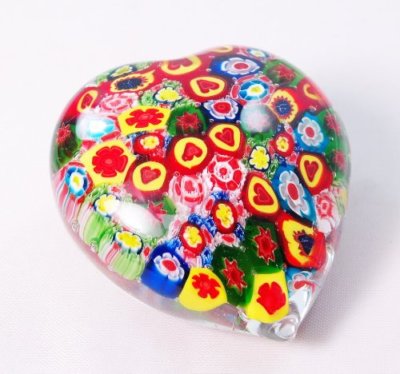 M Design Art Handcraft Red & Yellow Murrine Arrangement HeArt Handcraft Paper...