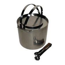 Vintage Ultra Modern Stelton Stainless Steel Cylinda Arne Jacobsen Ice Bucket Ex