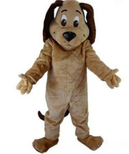 Dog Mascot Costume Tan Fur Cosplay Animal Party Game Fancy Dress Adults Parade