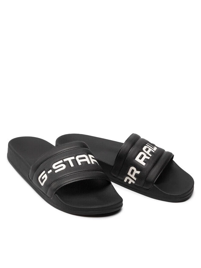 G-Star Raw Men's Cart Slide III Sandals Slippers Logo Black/Black