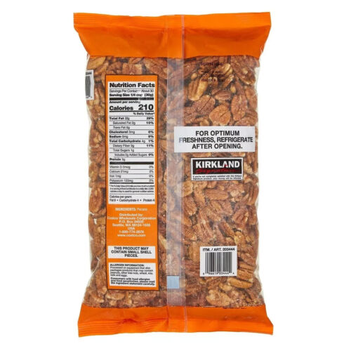 2 Packs Of Kirkland Signature Shelled Pecan Halves Nuts 32 Oz Each Pack *4 Lb* - Picture 2 of 2