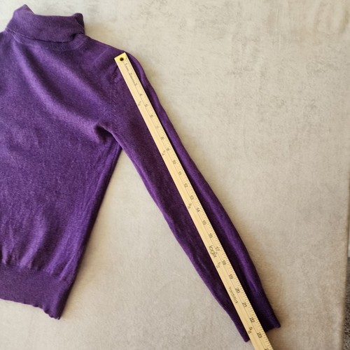 Apt 9 100 % Kaschmir lila Rollkragen gerippte Säume Stretch Pullover Größe Medium - Bild 5 von 13